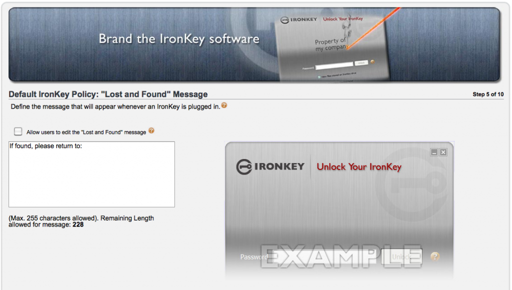 ironkey password reset